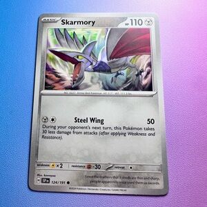 skarmory - 124/191 (common) — pokemon: surging sparks